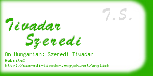 tivadar szeredi business card